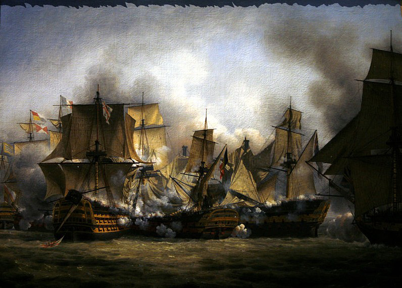 The Redoutable at the battle of Trafalgar